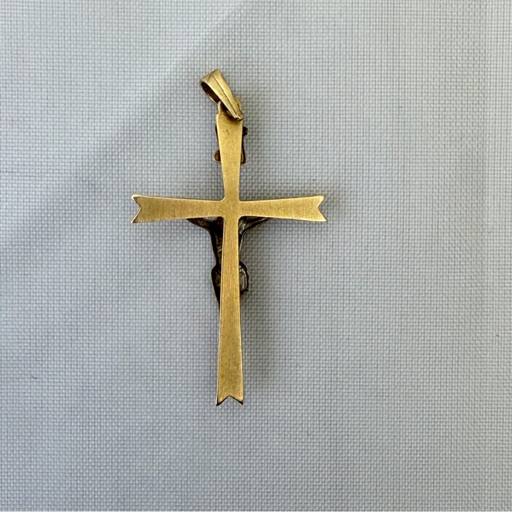 Crucifix 14K Gold Charm - Picture 2 of 5